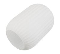 RUNROTOO Pantalla de lámpara de cristal con rayas transparentes de repuesto - Jaulas protectoras para globo y - Pantalla cilíndrica de cristal de 14 x 20 cm para ventilador de techo, lámpara de