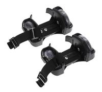 RUNROTOO Patines Ruedas Intermitentes, Patines de PVC Ajustables en Talla Pequeña, Zapatos de Patinaje de Color Negro Luces LED para Deporte y Ocio al Aire Libre