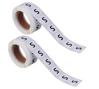 RUNROTOO Pegatinas Autoadhesivas Redondas para Ropa, 2 Rollos de Etiquetas de Tamaño en Papel, Multi-funcionales para Abrigos y Pantalones, Obsequio de Cumpleaños