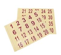 RUNROTOO Pegatinas Numéricas de Pvc Impermeables Rojas, Redondas, Fáciles de Despegar, Ideales para Marcar Números Diarios y Macetas de Jardín, 2 Hojas