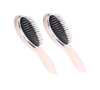 RUNROTOO Peines Prácticos de Acero para Cabello Mango Grueso, 2 Piezas, Diseño Antiencrespamiento y Fácil Agarre, Ideales para Peinar y Masajear el Cuero Cabelludo