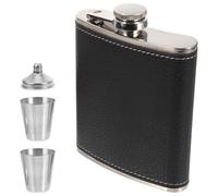 RUNROTOO Petaca de Acero Inoxidable y Embudo a Prueba de Fugas de 7oz con Tacto Cómodo y Diseño Elegante, Botella de Vino Portátil para Uso en Exteriores y Camping