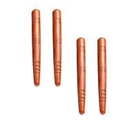 RUNROTOO Pluma de Acupresión de Madera Marrón para Masaje Corporal, Varilla de Puntos de Acupuntura Cómoda la Epidermis, Circulación, 4 Piezas para Uso en Casa y Exterior