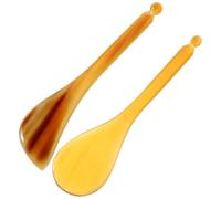 RUNROTOO Pluma de Puntos de Acupuntura para Masaje Facial y Ocular, 2 Piezas de Material Sintético Beige con Textura Flexible Que Mantiene la Elasticidad la Piel