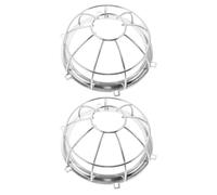 RUNROTOO Protector de Detector de Humos de Hierro Diseño Práctico y Construcción Transparente para Jaula de Rociadores contra Incendios, Paquete de 2piezas para Equipo contra Incendios