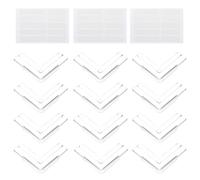 RUNROTOO Protector de Esquinas Cortables para Ventanas y Mesas, 12 Piezas de PVC Transparente, Cubiertas Anticolisión para Protección Infantil en Áreas de Juego y Hogar