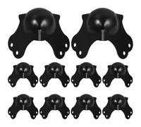 RUNROTOO Protectores de Esquinas Forma Triangular y Esfera para Muebles de Hierro Negro, 10 Piezas Resistentes a Impactos y Desgaste para Gabinetes y Escritorios