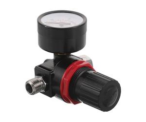 RUNROTOO Regulador de presión de aire para pistola de pintura en aerosol - Componente de manómetro para inflado de neumáticos de herramientas neumáticas, compresor de aire para pintura en aerosol