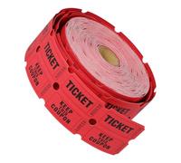 RUNROTOO Rollo de 2000 Entradas para Carnaval en Papel Rojo, Fácil de Usar y Claras para Actividades y Rifas en Centros de Eventos