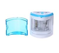 RUNROTOO Sacapuntas Eléctrico Automático Función de al Abrir Caja de de Doble Agujero para Lápices Depósito de Plástico Color Adecuado para Oficina y Hogar Color