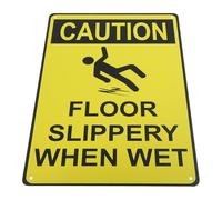 RUNROTOO Señal de Advertencia de Tráfico de Metal Bordes Redondeados Señal de Precaución para Suelo Mojado Tamaño Mediano Portátil para Uso Comercial y Seguridad Vial