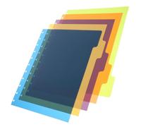 RUNROTOO Separadores de Disco para Cuaderno Espiral, 5 Hojas Pestañas Extraíbles, Diseño Multicolor en Forma de Hongo de 11 X 8,5 Pulgadas, Ideales para Estudiantes y Profesionales