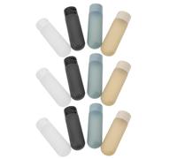 RUNROTOO Set de 12 Botellas de Loción para Viaje, 60 Ml Cada, Cierre a Prueba de Fugas, Materiales PE y PP, para Champú, Crema de Manos y Uso en Maleta o Bolsa de Aseo Masculina