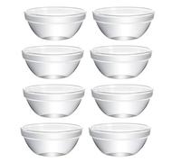 RUNROTOO Set de 8 Cuencos de Vidrio para Postres, Capacidad 45ml, Diseño Clásico y Fácil de Usar, Adecuado para Hacer Gelatina y Pasteles en Casa