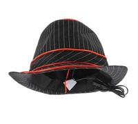 RUNROTOO Sombrero de Jazz Luz Halloween 1.5v Rojo de Plástico | Accesorio de Disfraz para Adultos, Presencia Escénica, Adecuado para Bailes Nocturnos y Cosplay