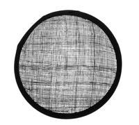 RUNROTOO Sombrero Redondo Material de Lino para Mujer de Fieltro Negro Accesorio de Moda Adecuado para Manualidades y Fotografía