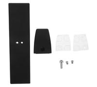 RUNROTOO Soporte de Aleación de Aluminio para Mampara de Escritorio Clip Móvil sin Taladro Base Plana Negra Extendida Barrera de Plexiglás para Oficina Soporte para Panel de Vidrio y