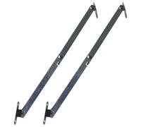 RUNROTOO Soporte de Barra para Espejo de Pie de Hierro Plata, Bisagras de Soporte de Tapa Fáciles de Instalar y Desmontar, Paquete de 1 Par para Muebles