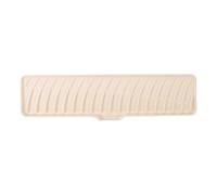 RUNROTOO Soporte de Silicona para esponjas de Fregadero de Cocina, Organizador de Fregadero con Boquilla de Drenaje, jabonera autodrenante, 42 x 10 cm, Compatible con Scrub Daddy, Color Beige.
