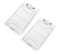 RUNROTOO Tablero de Entrenamiento de Balonmano Doble Cara, Set de 2 Portapapeles Borrables para Entrenadores, Útil para Estrategias y Entrenamientos de Equipo