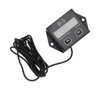RUNROTOO Tacómetro Digital Temporizador de Motor y Fácil Instalación Pantalla Lcd Carcasa de Abs para Motor de Gasolina para Motosierra y Cortacésped