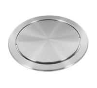 RUNROTOO Tapa de Basura Empotrada de Acero Inoxidable 430, Diámetro 18-20 Cm, Diseño Abatible para Cocina y Baño, Cubierta Resistente a Rayones y Aceite, Uso Doméstico y Profesional