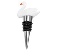 RUNROTOO Tapón de Vino Forma de Cisne, Sellador Reutilizable de Resina y Aleación de Aluminio, Accesorio Multifuncional para Fiestas y Reuniones Familiares