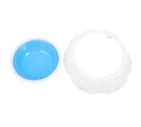 RUNROTOO Tazón Enfriador para Perros y Gatos de Verano, Porta Alimentos Base Estable de PP, Mantiene Comida y Agua Fresca por Largo en Color Azul