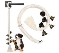 RUNROTOO Timbre para Entrenamiento y Comunicación para Perros y Campana de Cobre Cuerda de Algodón Diseño Vintage, 2 Piezas en Puertas de Mascotas