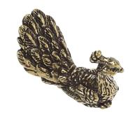 RUNROTOO Tirador de Armario Vintage de Latón Dorado Forma de Pavo Real, Multifuncional y Fácil Instalación para Decoración de Baño y Muebles Hogar