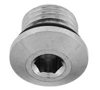RUNROTOO Tornillo de Buceo Tapón de Puerto de Baja Presión de Latón Cromado Plata para Equipo de Buceo Divers