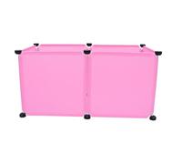 RUNROTOO Valla de Aislamiento para Mascotas de Resina Rosa, Resistente al Desgaste y Ensamblable en Forma Deseada, Adecuado para Hámster y Conejo en Espacios Interiores Color Aleatorio