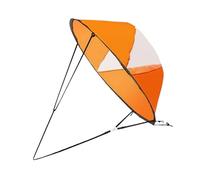 RUNROTOO Vela Plegable para Kayak con Ventana Transparente, Protección UV y Clips, Accesorio Portátil para Kayak Hinchable y Bote de PVC Naranja