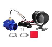 RUNROTOO Voltímetro y Medidor Digital de Temperatura para Coche y Moto Luz LED Azul, Instalación Rápida Adaptador, Pantalla Clara, Adecuado para Monitoreo de Motor y Refrigerante en