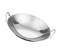 RUNROTOO Wok de Acero Inoxidable 26 Cm para Camping Fondo Redondo, Olla Multifuncional Ligera y Resistente para Cocina al Aire Libre y Hogar, Utensilios de Cocina para Exteriores