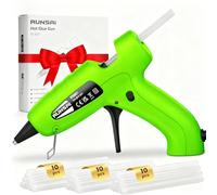 RUNSAI Pistola Silicona Caliente Antigoteo con 30 Barras Pegamento 7mm, Pistola Pegamento Termofusible 30W, Mini Hot Glue Gun Pistola Cola Quente Pequeña y Profesional para Bricolaj Manualidades Niños