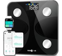 Runstar Báscula de Baño Digital Inteligente con App hasta 180kg | Análisis de 13 Composición Corporal (Grasa, Músculo, IMC, Agua) y Alta Precisión para Hombres y Mujeres