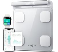 Runstar Báscula inteligente para peso corporal y porcentaje de grasa de 8 electrodos, báscula de baño elegible para FSA o HSA con visualización digital con IMC, grasa corporal y masa muscular