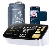 RunStar Tensiómetro inteligente para uso doméstico, con manguito ancho para el brazo, compatible con FSA y HSA, pantalla LED nítida de 6,5", detección de fibrilación auricular, conectividad con app
