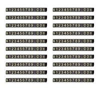 Runtodo 20 Juegos de Etiquetas de Precio Ajustables Cuadradas para Exhibición en Mostrador - Kit de Bloque de Precio de Dólar con Letra Numérica M