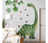 Runtoo Calcomanías de pared de dinosaurios grandes, acuarela, huella de dinosaurio, neutro, calcomanías de pared para bebés, niños, niños, aulas, decoración del hogar, DECAL278