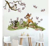 Runtoo Decoración Infantil de Pared: Pegatinas Extraíbles de Ciervo y Animales del Bosque para Habitación de Niños - Adhesivos Murales Decorativos