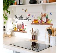Runtoo Kitchen is The Heart of The Home, calcomanía de pared con citas de comida con frases inspiradoras para cocina, comedor, restaurante, decoración de pared