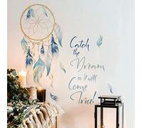 Runtoo Pegatinas de Pared Atrapasueños Pluma Stickers Adhesivos Morada Frases Decorativas Dormitorio Salon Habitacion Bebe