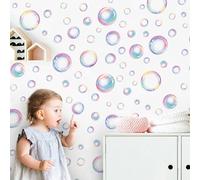 Runtoo Pegatinas de pared de burbujas Boho Under the Sea Rainbow Polka Dots Decoración para fiestas de cumpleaños