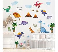Runtoo Pegatinas de Pared Dinosaurios Stickers Adhesivos Vinilo Palma Árbol Decorativas Infantiles Habitacion Bebe
