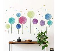 Runtoo Pegatinas de Pared Flores Stickers Adhesivos Vinilo Allium Diente de León Decorativas Salon Dormitorio Habitacion Bebe