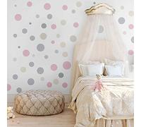 Runtoo Pegatinas de Pared Puntos Stickers Adhesivos Vinilo Lunares Etiqueta Redonda de Círculo Decorativas Infantiles Dormitorio Salon Habitacion Bebe