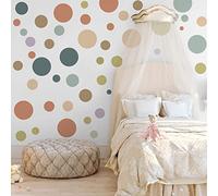 Runtoo Pegatinas de Pared Puntos Stickers Adhesivos Vinilo Lunares Etiqueta Redonda de Círculo Decorativas Infantiles Dormitorio Salon Habitacion Bebe