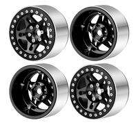 Runup 4 llantas de aluminio de 35 mm para AXIAL Wraith RR10 90048/90018 TRX4 SCX10 D90 1/10 RC Crawler Truck (Negro)